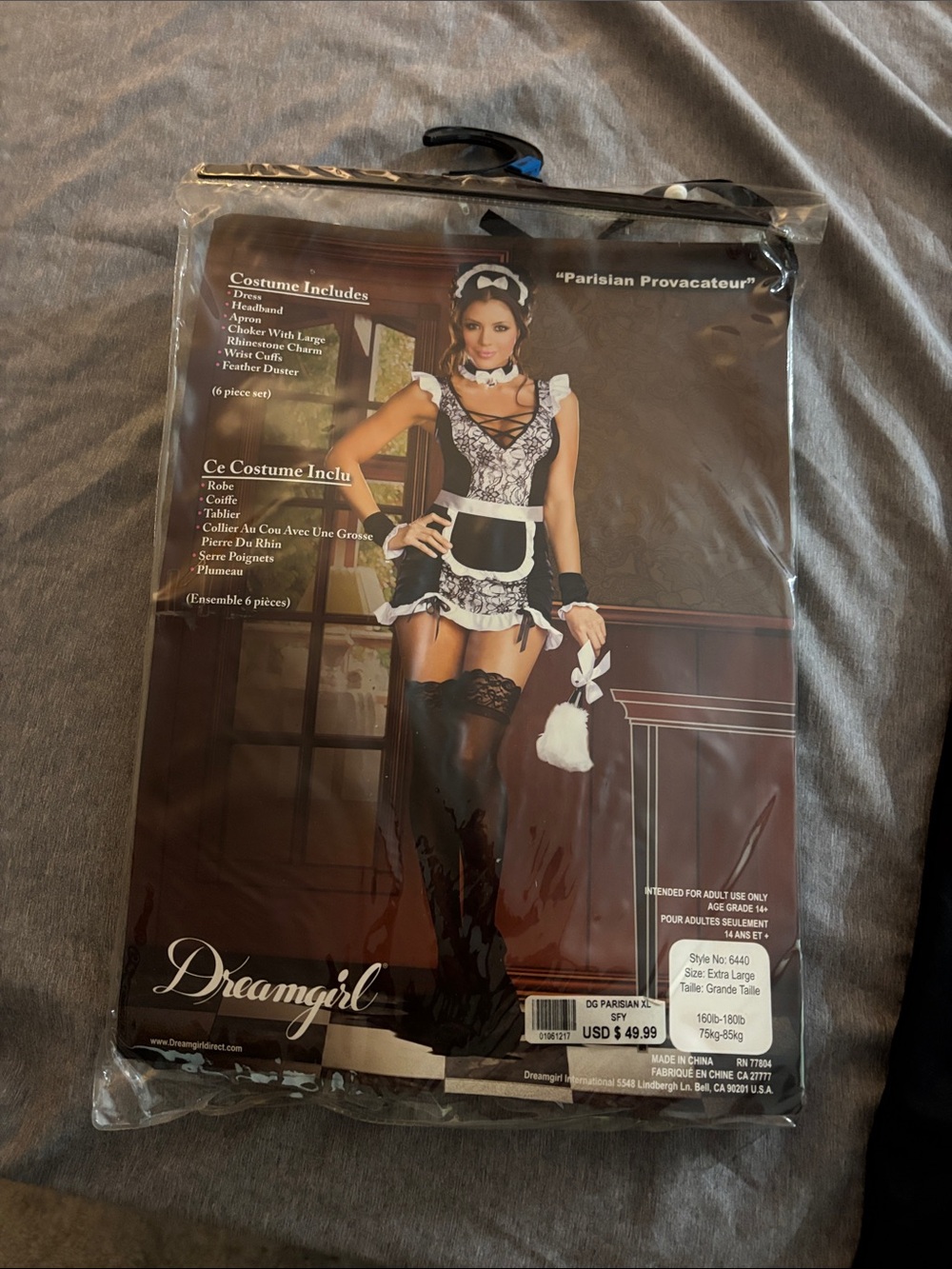 Halloween costume!!Dreamgirl Black and White French Maid Costume Set